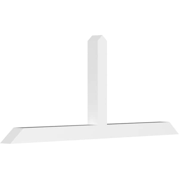 Ekena Millwork Portland Architectural Grade PVC Gable Bracket, 108"W x 45"H x 6"D x 6"F, 10/12 Pitch GBP108X45X0606POR00 - main